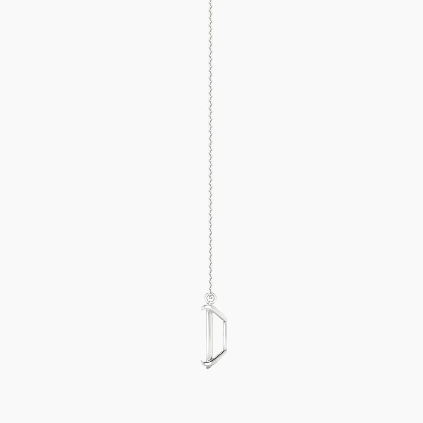 Hanging Solitaire | 18k White Gold 5-7.99 ct Cushion Cut Pendant Setting