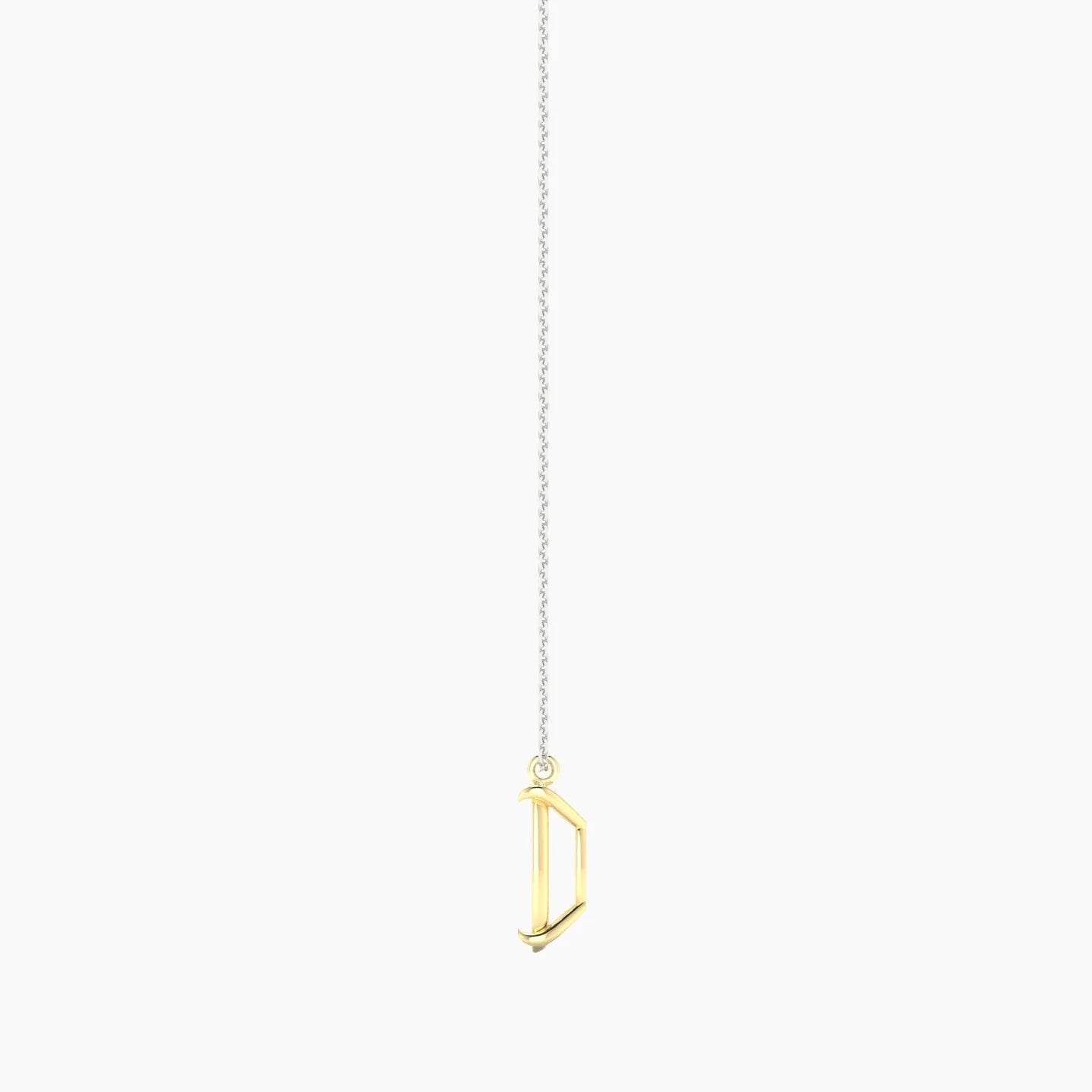 Hanging Solitaire | 18k White & Yellow Gold 5-7.99 ct Cushion Cut Pendant Setting