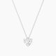 Heart White Lab Diamond Pendant | Hanging Solitaire