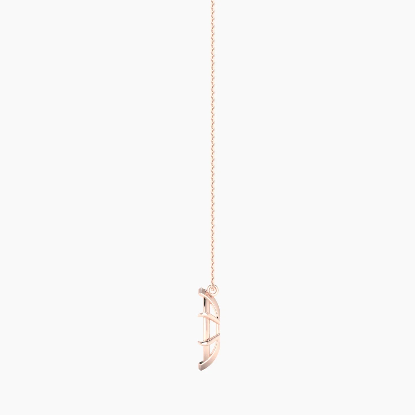 Hanging Solitaire | 18k Rose Gold 3-4.99 ct Marquise Cut Pendant Setting