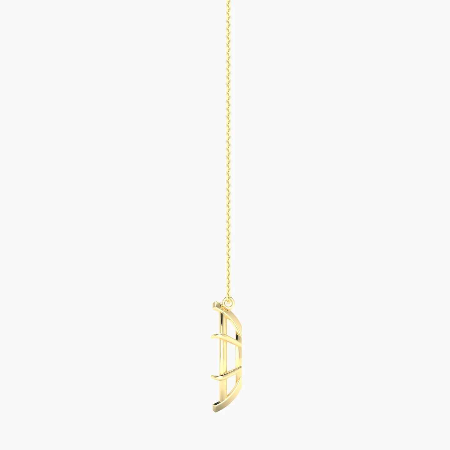 Hanging Solitaire | 18k Yellow Gold 5-7.99 ct Marquise Cut Pendant Setting