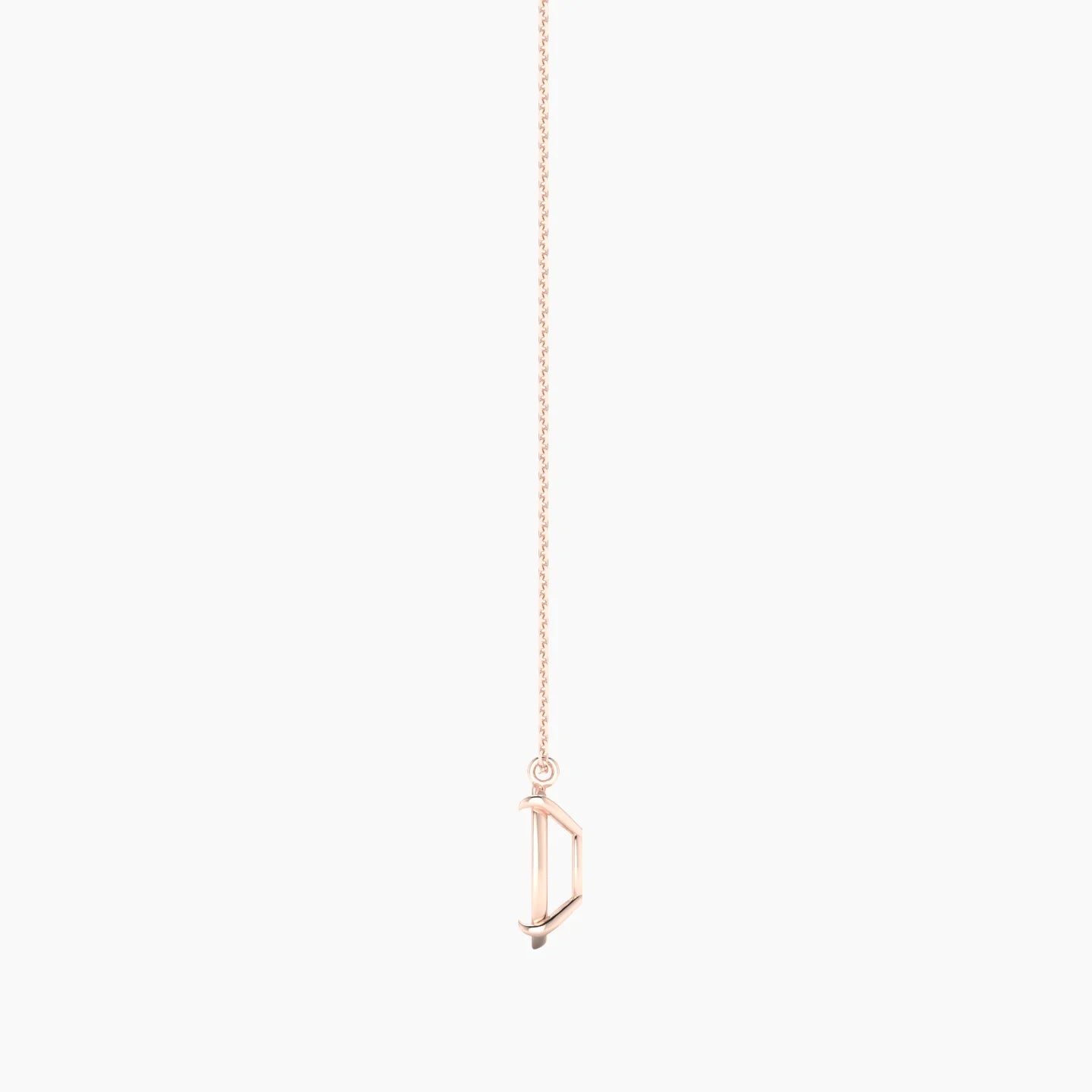 Hanging Solitaire | 18k Rose Gold 3-4.99 ct Oval Cut Pendant Setting