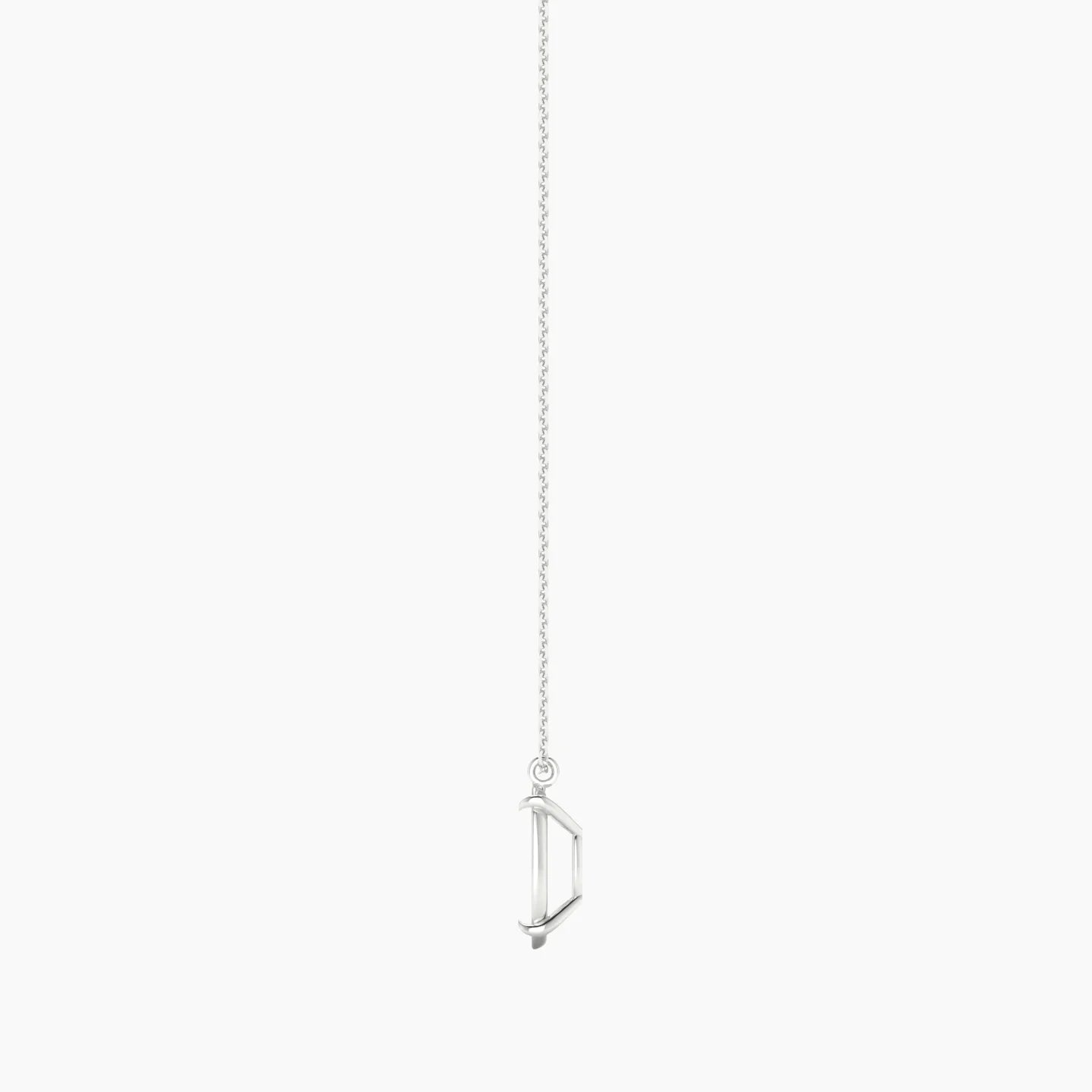 Hanging Solitaire | 18k White Gold 3-4.99 ct Oval Cut Pendant Setting
