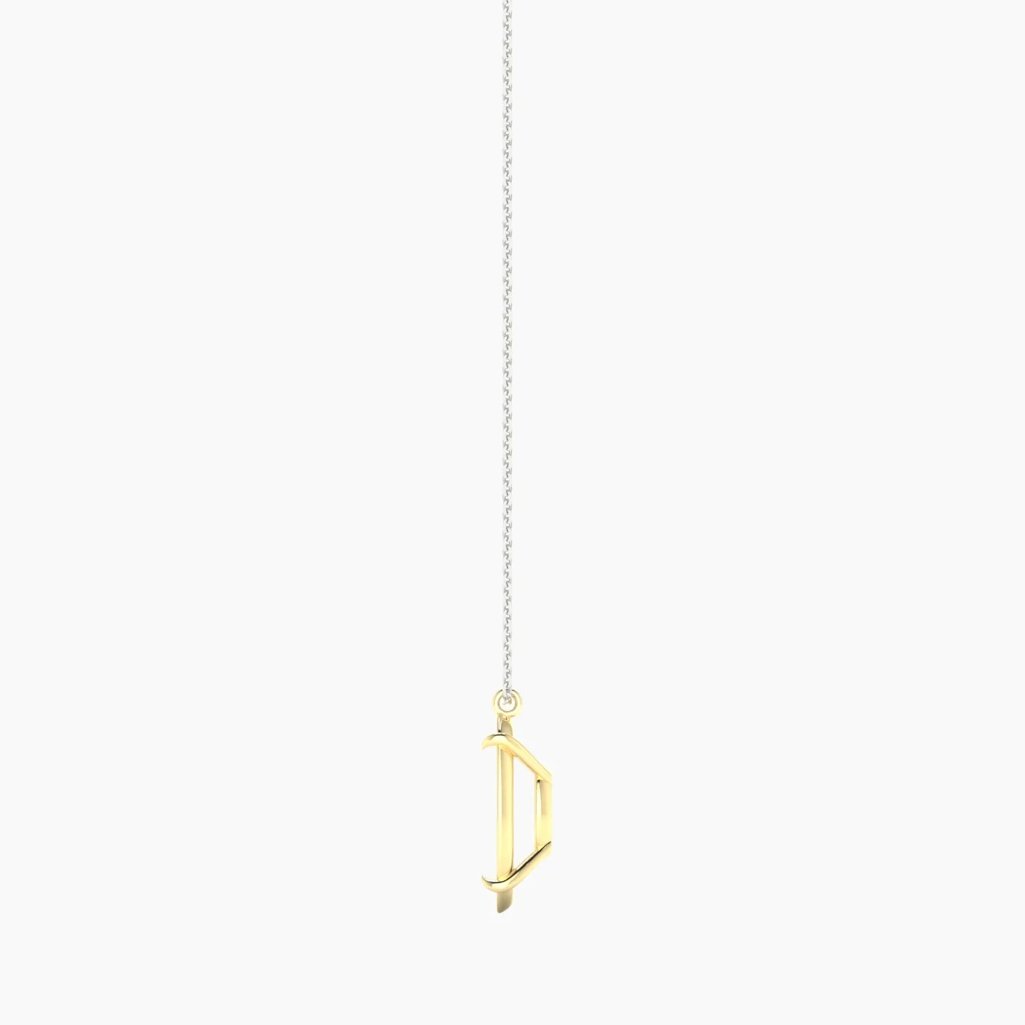 Hanging Solitaire | 18k White & Yellow Gold 5-7.99 ct Oval Cut Pendant Setting