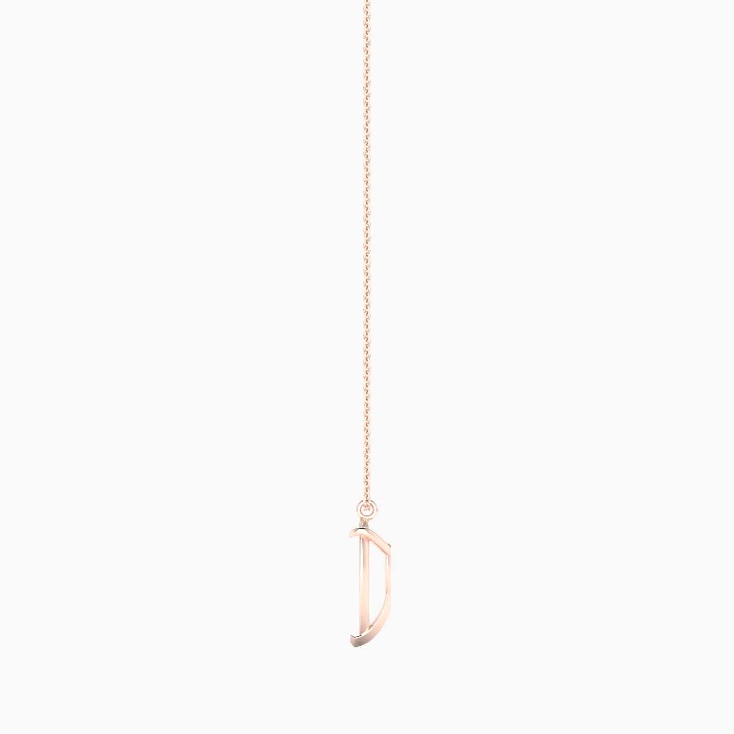 Hanging Solitaire | 18k Rose Gold 3-4.99 ct Pear Cut Pendant Setting