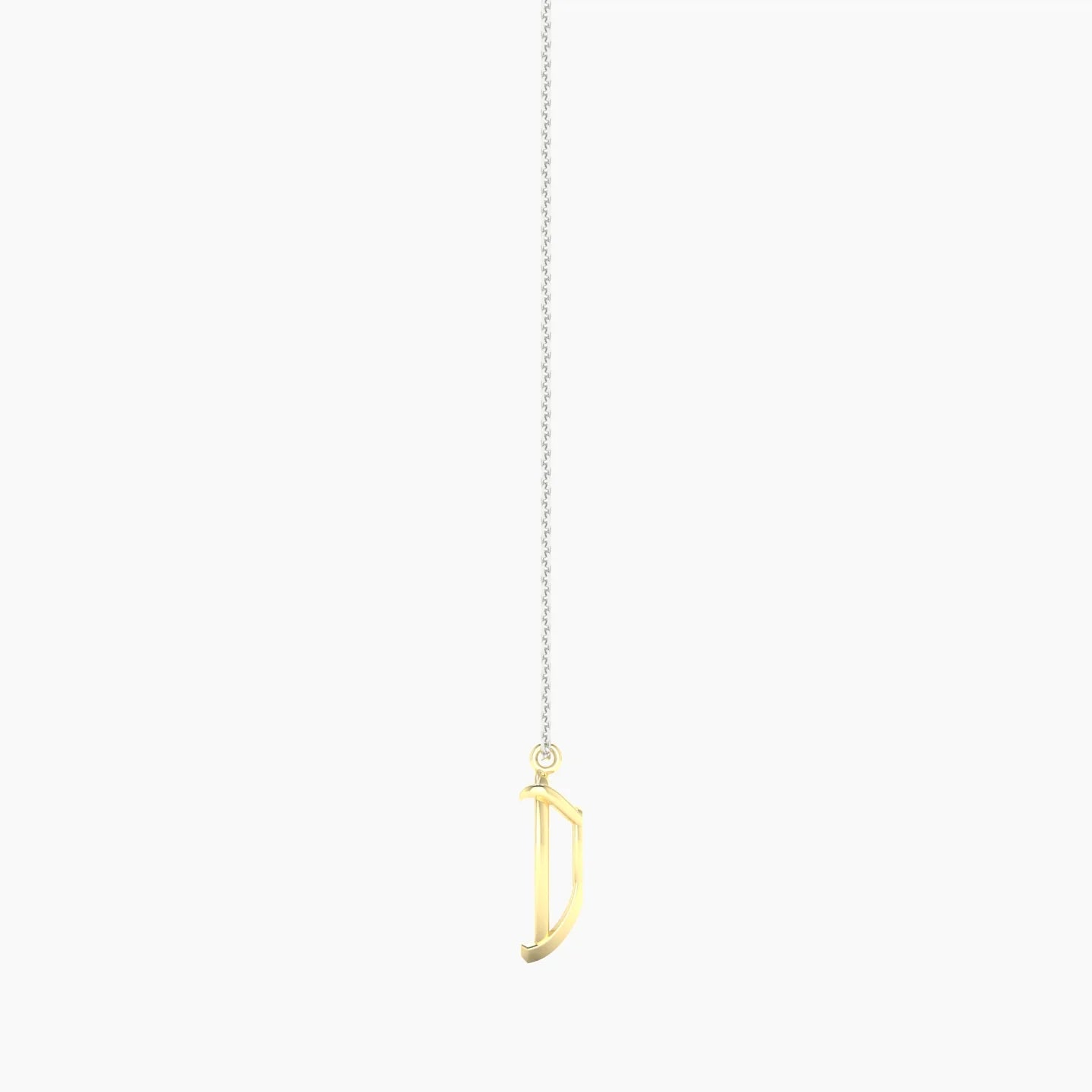 Hanging Solitaire | 18k White & Yellow Gold 3-4.99 ct Pear Cut Pendant Setting