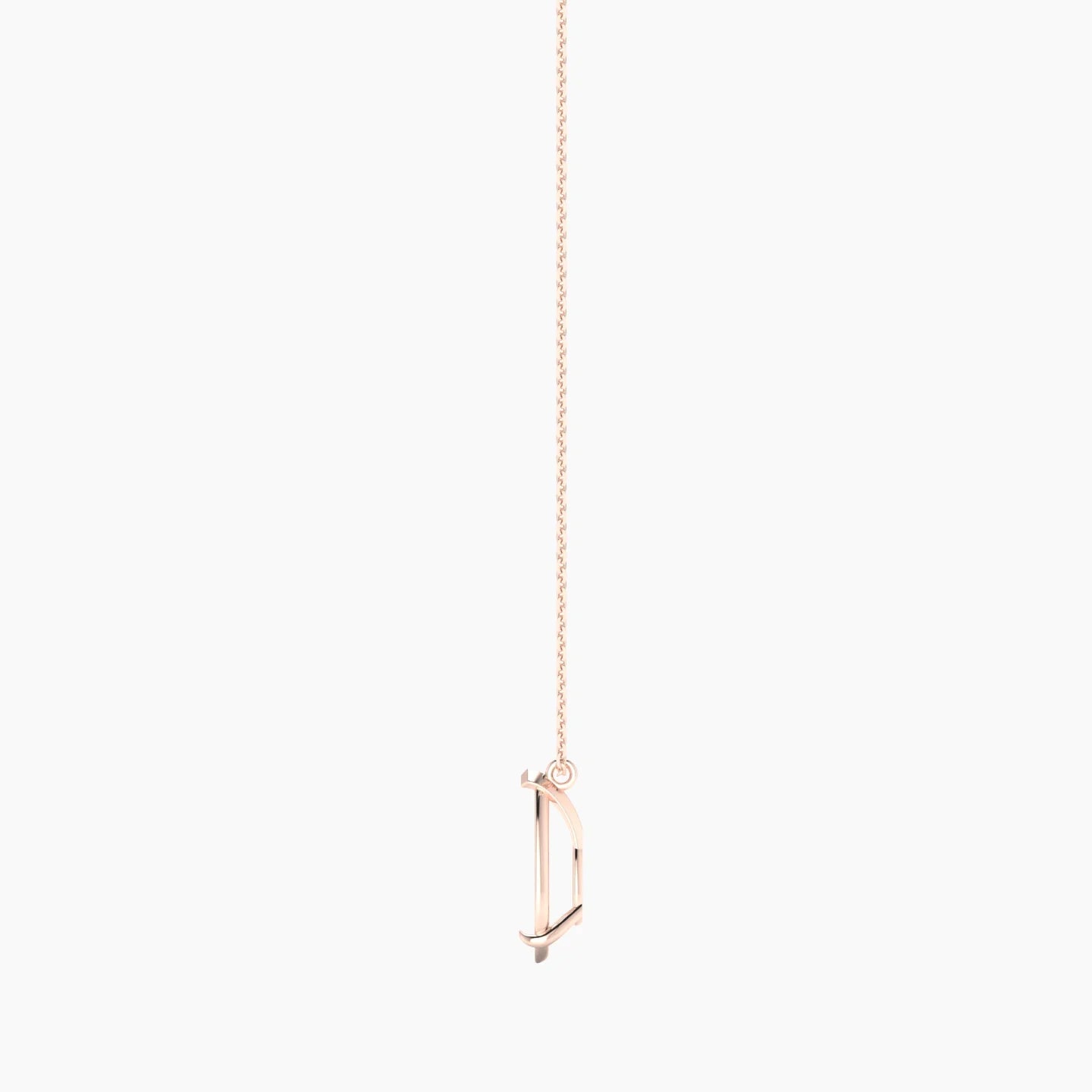 Hanging Solitaire | 18k Rose Gold 3-4.99 ct Pear Cut Pendant Setting