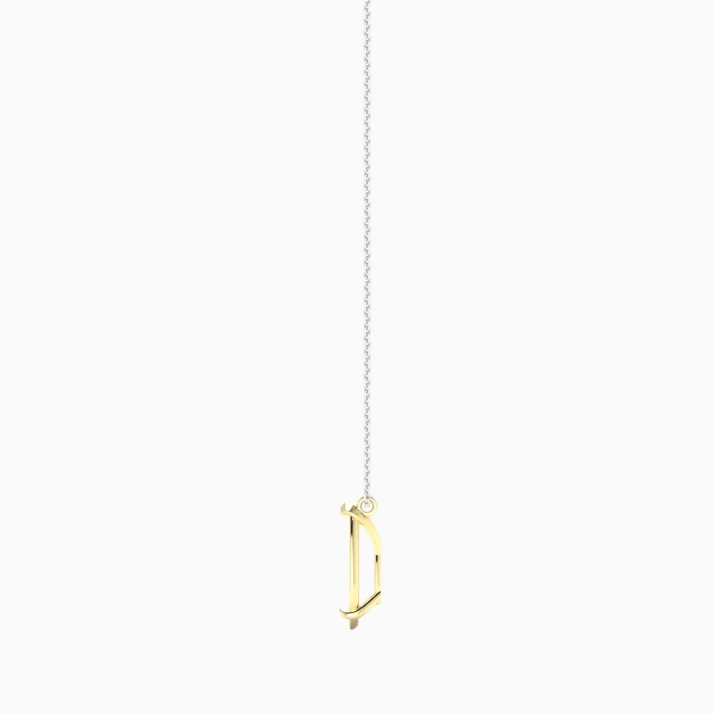 Hanging Solitaire | 18k White & Yellow Gold 3-4.99 ct Pear Cut Pendant Setting