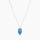 Pear Blue Lab Diamond Pendant | Hanging Solitaire
