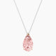 Pear Pink Lab Diamond Pendant | Hanging Solitaire