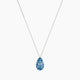 Pear Blue Lab Diamond Pendant | Hanging Solitaire