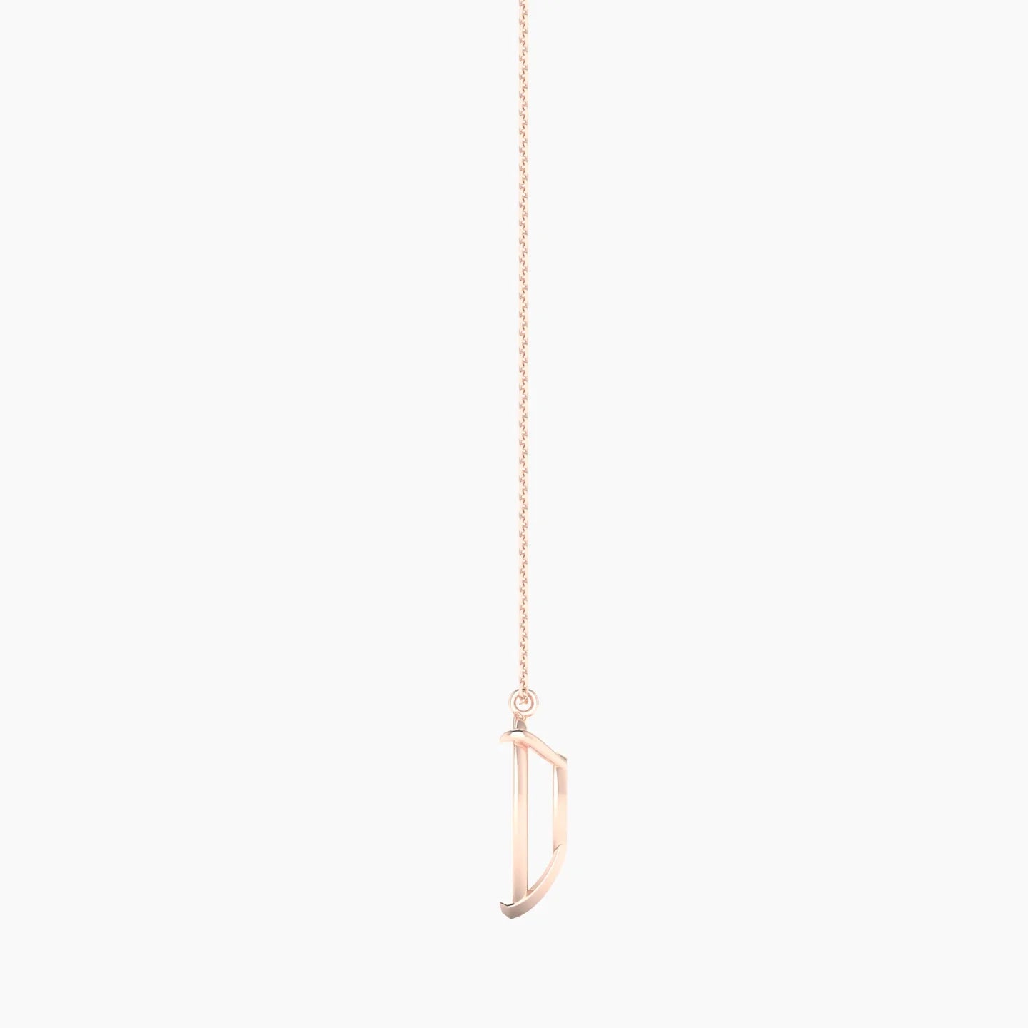 Hanging Solitaire | 18k Rose Gold 5-7.99 ct Pear Cut Pendant Setting