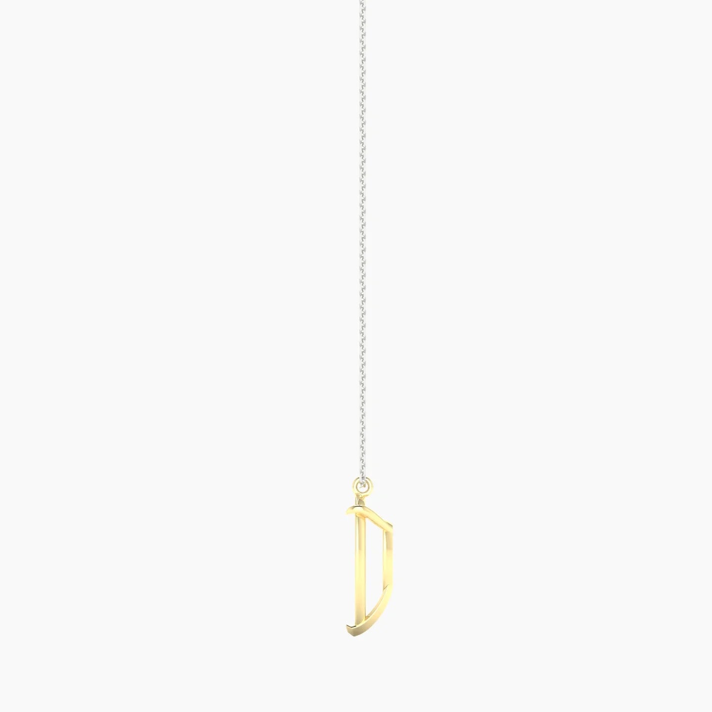 Hanging Solitaire | 18k White & Yellow Gold 5-7.99 ct Pear Cut Pendant Setting
