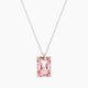 Radiant Pink Lab Diamond Pendant | Hanging Solitaire