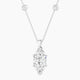 Marquise Lab Diamond Pendant | Hanging Solitaire with Sautoir