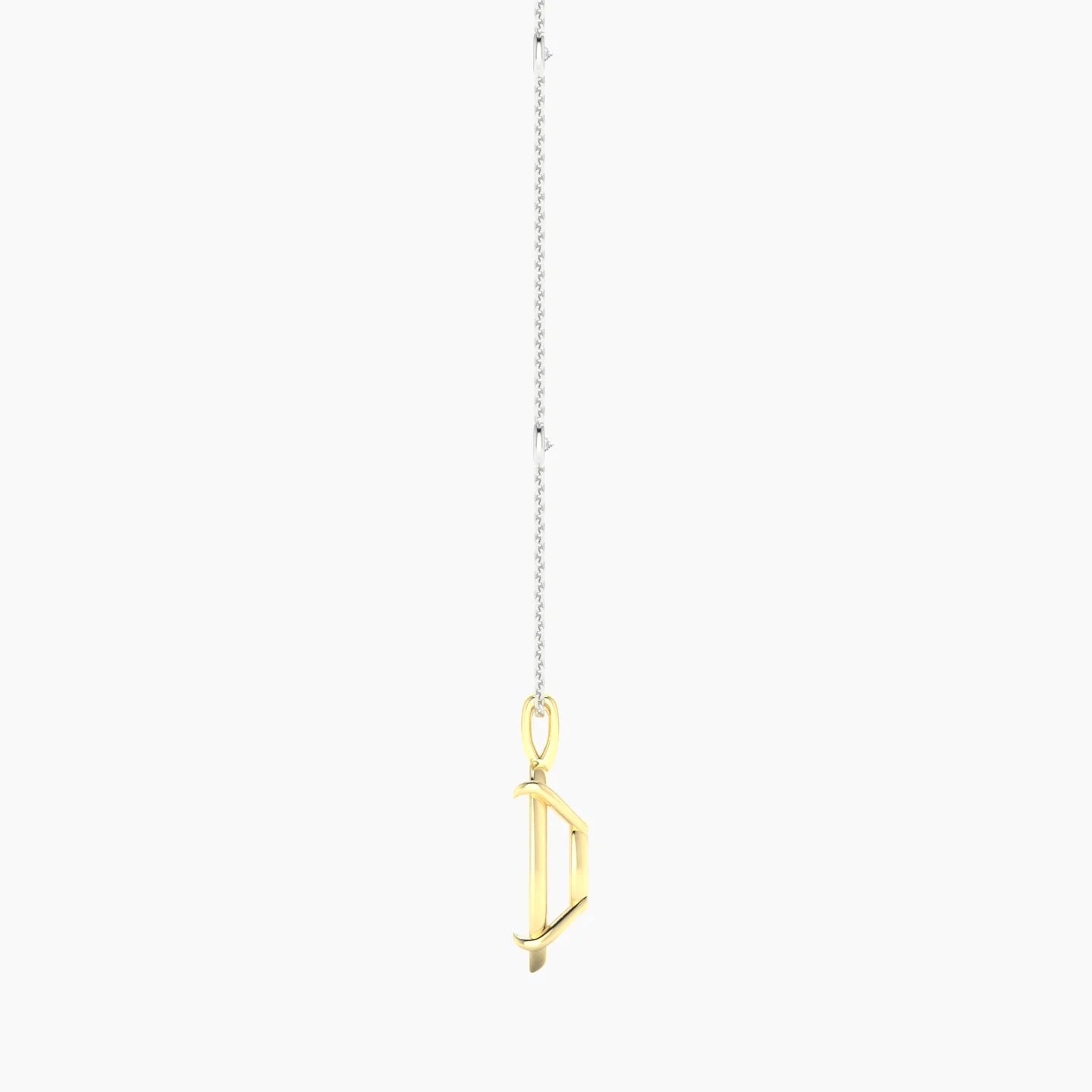 Hanging Solitaire with Sautoir | 18k White & Yellow Gold 5-7.99 ct Oval Cut Pendant Setting