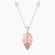 Pear Pink Lab Diamond Pendant | Hanging Solitaire with Sautoir