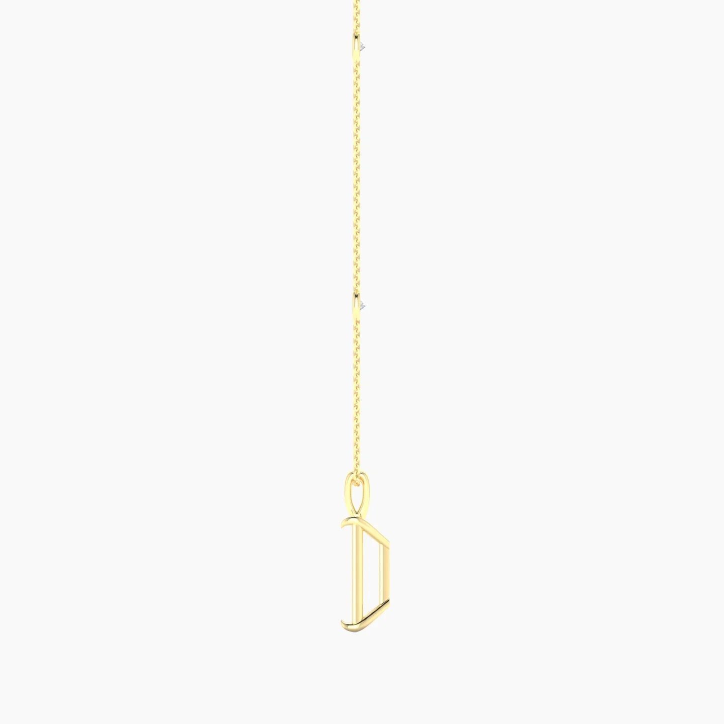 Hanging Solitaire with Sautoir | 18k Yellow Gold 5-7.99 ct Radiant Cut Pendant Setting