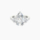 Pear Lab Diamond Ring | Intricate Heart Trilogy with Reverse Shank