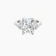 Radiant Lab Diamond Ring | Intricate Heart Trilogy with Reverse Shank