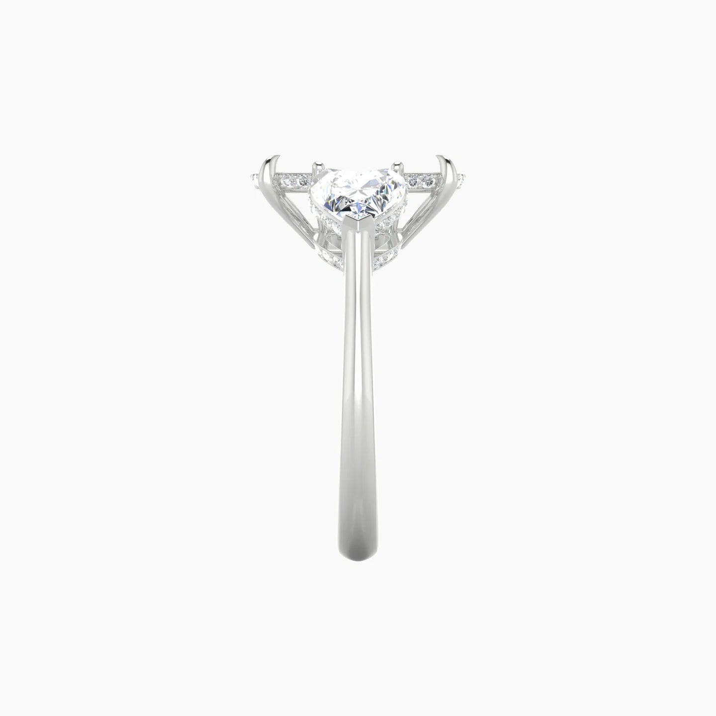 Heart Trilogy | 18k White Gold 5-7.99 ct Cushion Cut Ring Setting