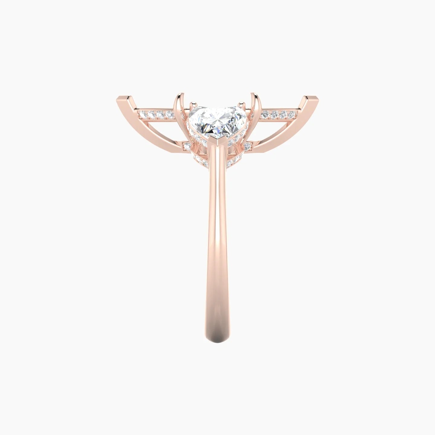 Heart Trilogy | 18k Rose Gold 5-7.99 ct Marquise Cut Ring Setting