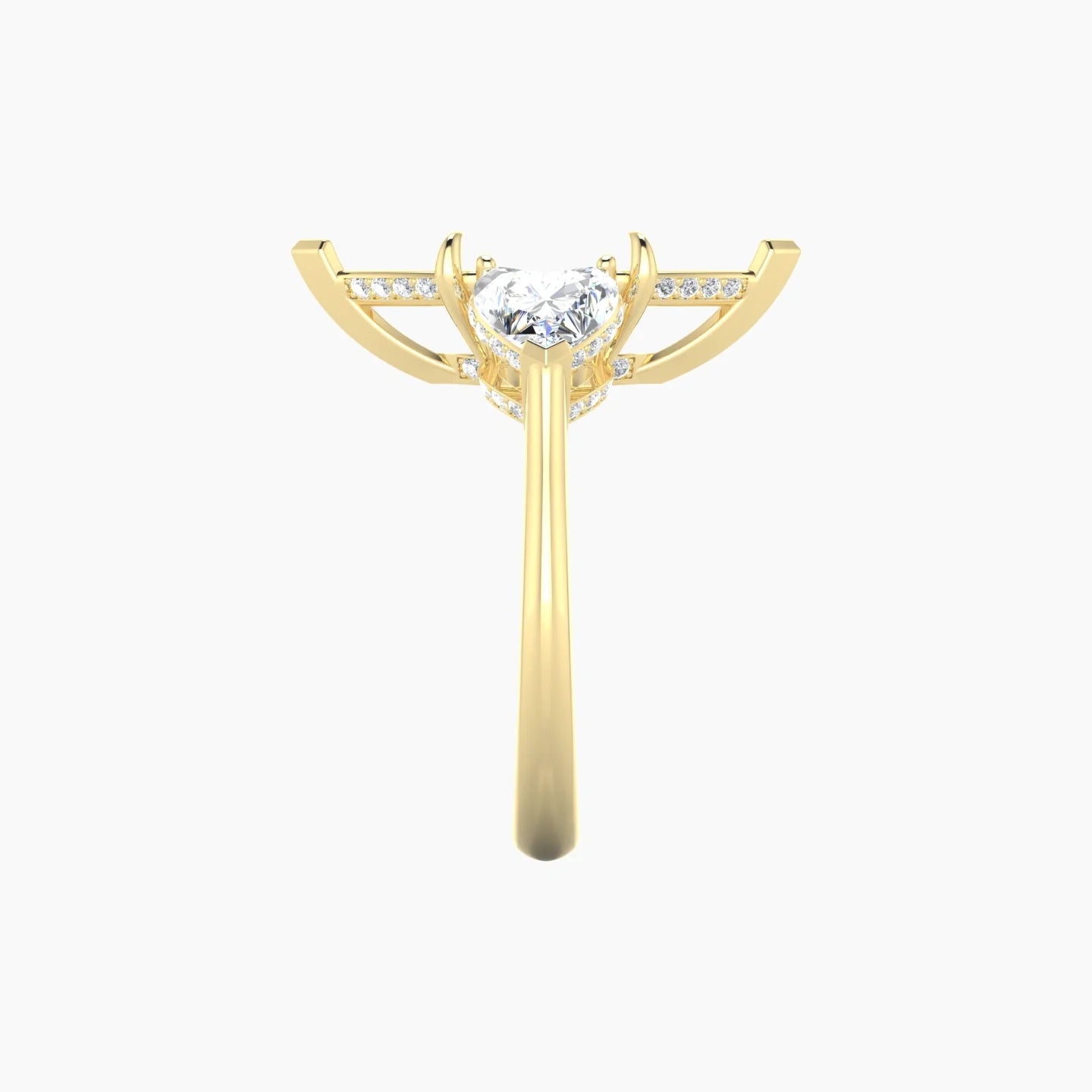 Heart Trilogy | 18k Yellow Gold 5-7.99 ct Marquise Cut Ring Setting