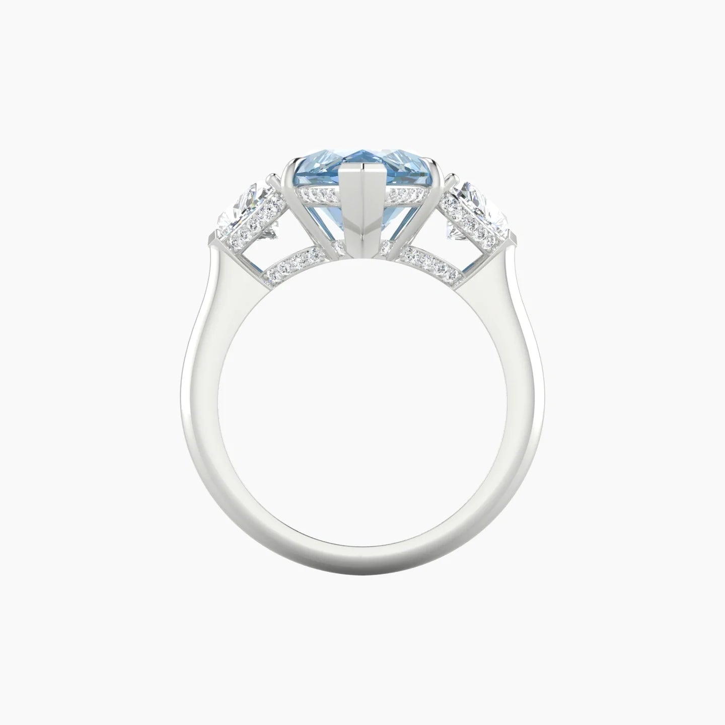 Heart Trilogy | 18k White Gold 5 ct Marquise Cut Ring