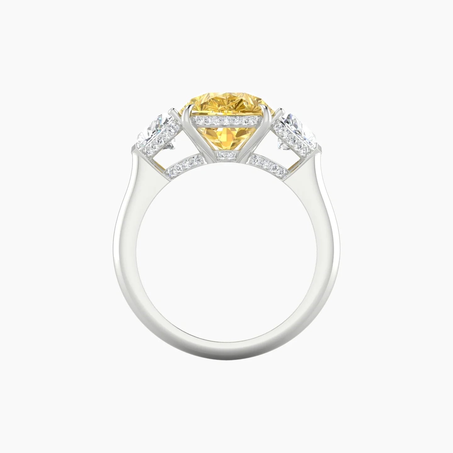 Heart Trilogy | 18k White Gold 5 ct Pear Cut Ring