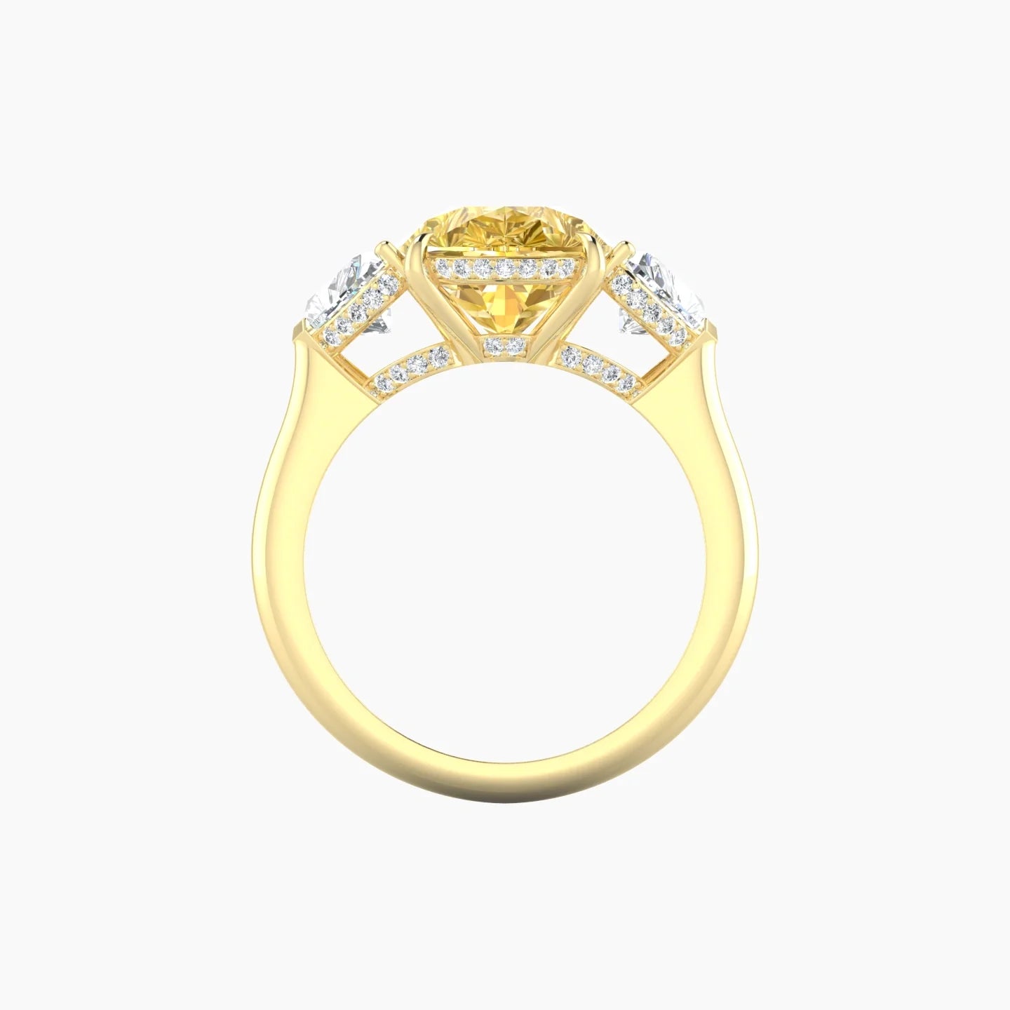 Heart Trilogy | 18k Yellow Gold 5 ct Pear Cut Ring