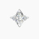 Marquise Lab Diamond Ring | Intricate Heart Trilogy with Straight Shank
