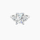 Radiant Lab Diamond Ring | Intricate Heart Trilogy with Straight Shank
