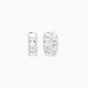 Emerald White Lab Diamond Inside-Out Hoop Earrings | 4.8 ct total - 1 cm