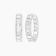 Emerald White Lab Diamond Inside-Out Hoop Earrings | 10.8 ct total - 2 cm