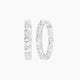 Emerald White Lab Diamond Inside-Out Hoop Earrings | 7.2 ct total - 2 cm
