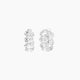Oval White Lab Diamond Inside-Out Hoop Earrings | 4.2 ct total - 1 cm