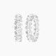 Oval White Lab Diamond Inside-Out Hoop Earrings | 9 ct total - 2 cm