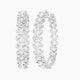 Oval White Lab Diamond Inside-Out Hoop Earrings | 13.8 ct total - 3 cm