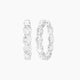 Oval White Lab Diamond Inside-Out Hoop Earrings | 6 ct total - 2 cm