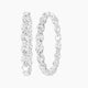 Oval White Lab Diamond Inside-Out Hoop Earrings | 9.6 ct total - 3 cm