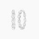 Pear White Lab Diamond Inside-Out Hoop Earrings | 5.4 ct total