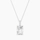 Radiant Lab Diamond Pendant | Paved Hanging Solitaire