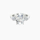 Cushion Lab Diamond Ring | Intricate Pear Trilogy with Reverse Shank
