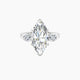 Marquise Lab Diamond Ring | Intricate Pear Trilogy with Reverse Shank