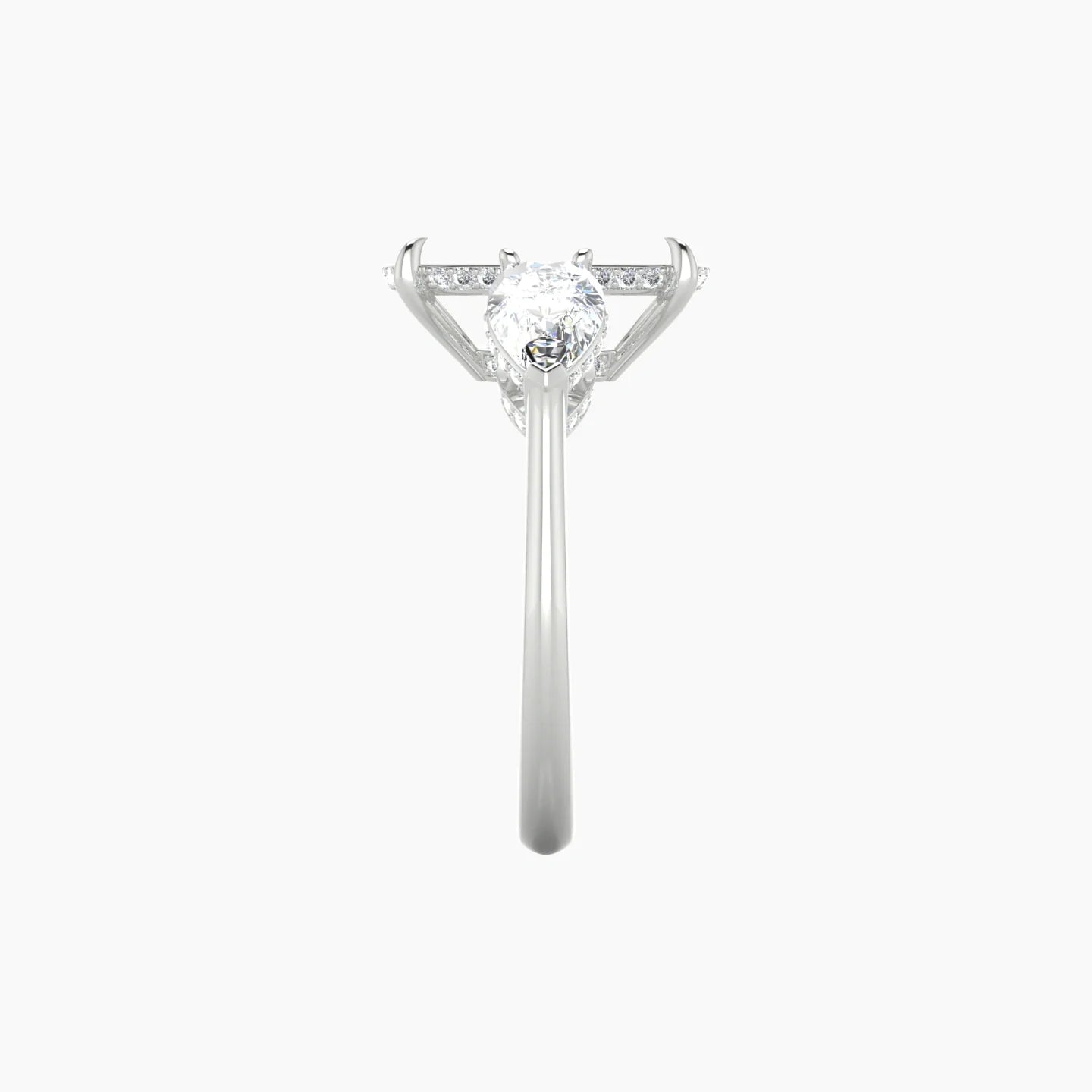 Pear Trilogy | 18k White Gold 5-7.99 ct Cushion Cut Ring Setting