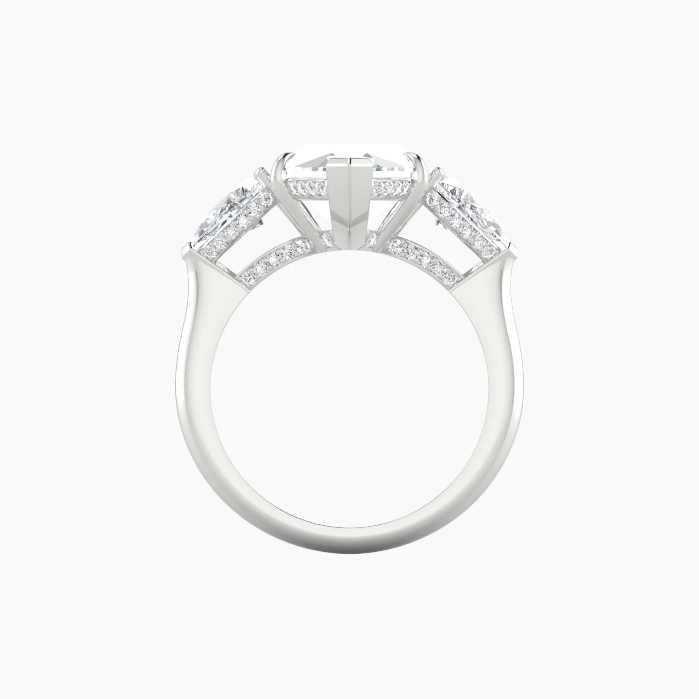 Pear Trilogy | 18k White Gold 5 ct Marquise Cut Ring