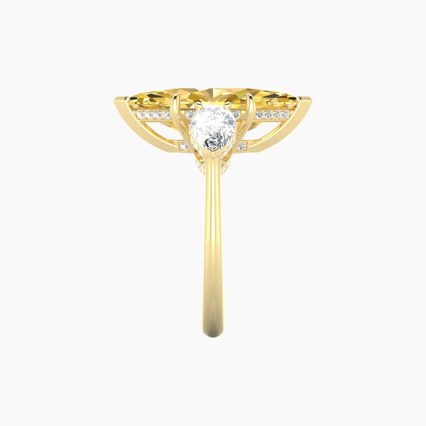 Pear Trilogy | 18k Yellow Gold 5 ct Marquise Cut Ring