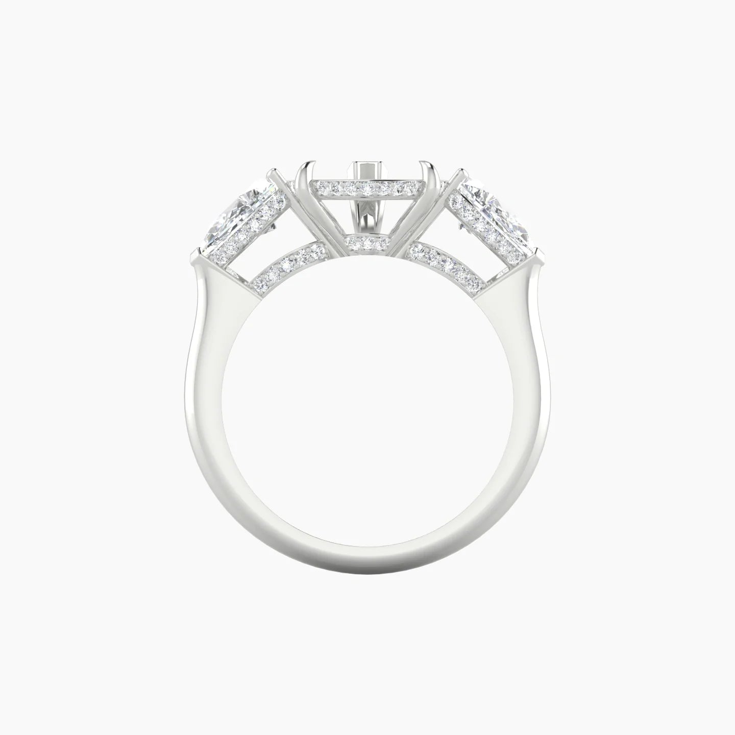 Pear Trilogy | 18k White Gold 5-7.99 ct Pear Cut Ring Setting