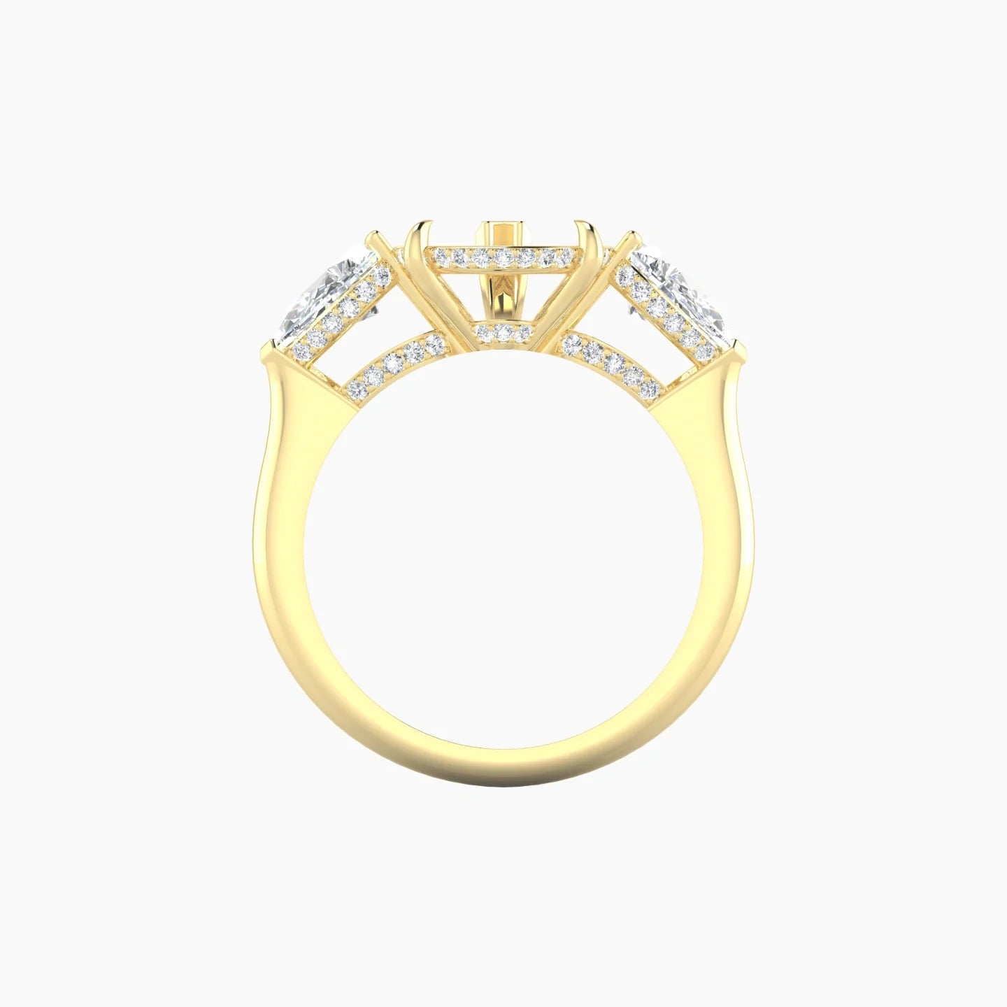 Pear Trilogy | 18k Yellow Gold 5-7.99 ct Pear Cut Ring Setting