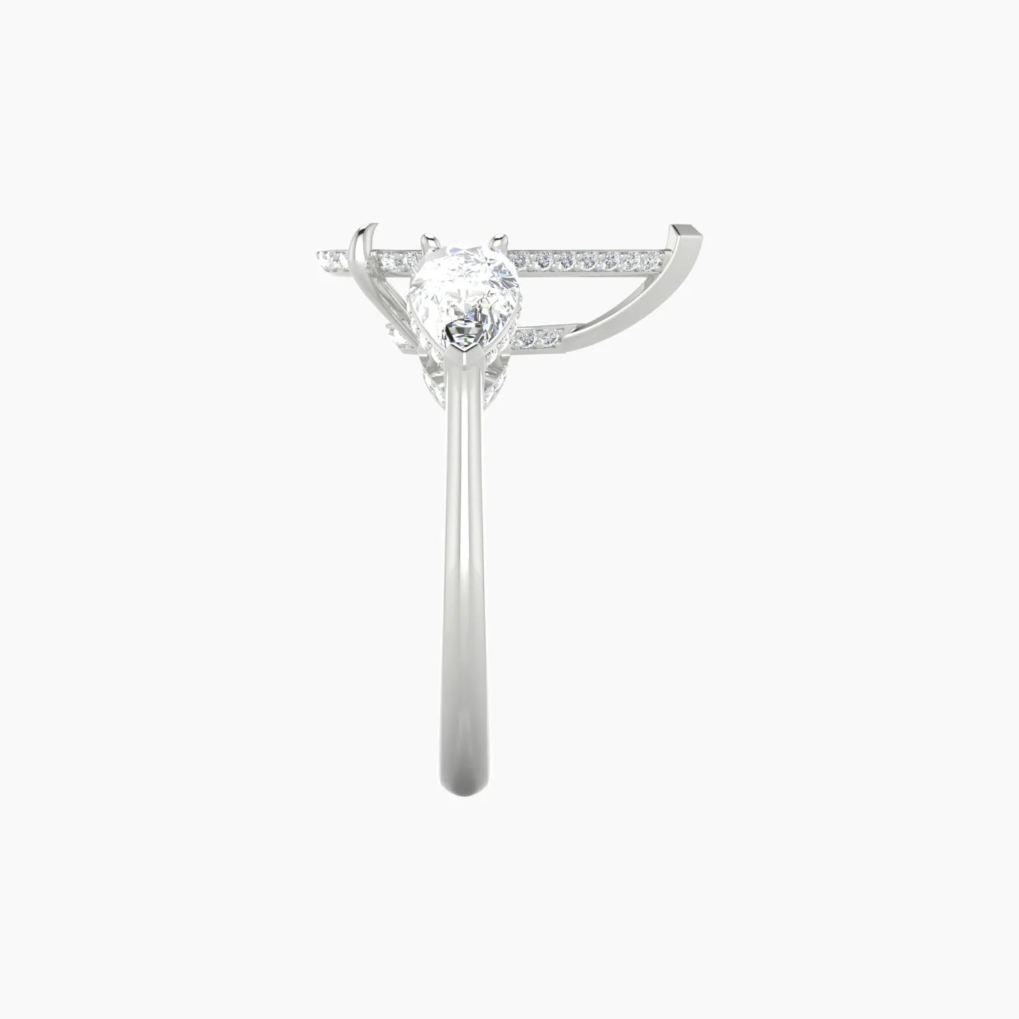 Pear Trilogy | 18k White Gold 5-7.99 ct Pear Cut Ring Setting